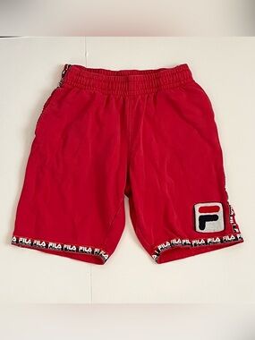 Fila Red Athletic Logo Men's Shorts